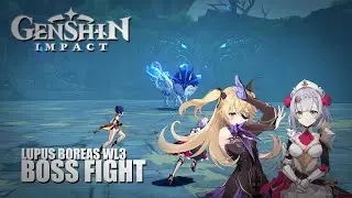 Lupus Boreas World Level 3 Boss Fight - Genshin Impact