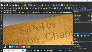 Artcam#25 Name board Carve on V-Bit
