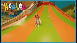 GIANT VOLCANO SLIDE AT HOPLOP INDOOR ADVENTURE PARK