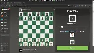 Chess: gameplay principiante vs engine Lvl 3
