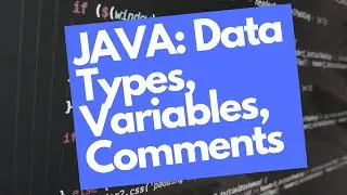 JAVA BEGINNERS 4: JAVA DATA TYPES & VARIABLES & JAVA COMMENTS