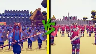 MEDIEVAL ARMY vs VIKING FACTION - Totally Accurate Battle Simulator TABS