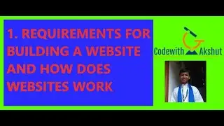 Web Designing Tutorial | Requirements for building Website | How Does Websites Work