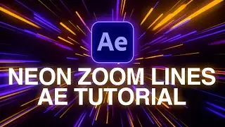How to create Neon Zoom Lines Modern Animated Background in Adobe After Effects #motionmade