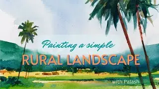 Simple rural landscapes using washes - Beginners strokes