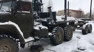 Урал 5557 лесовоз. Замена раздатки.