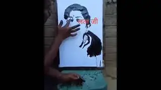 #Oilpainting || Singer Lata Mangeshkar in short time