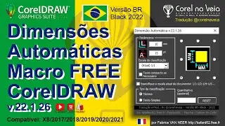 Dimensões Automáticas no CorelDRAW Atualização Macro FREE BR Black