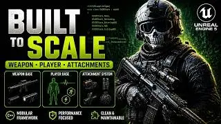 Unreal Engine 5 C++ FPS Framework — Player Base, Weapon Base & Attachment System (Ghost Alpha Pt.3)