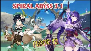 Spiral Abyss 3.1 Floor 12 Full Stars Hyperbloom - Venti Raiden【 VTuber Indonesia 】