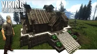 Building a Viking GREAT House - ARK Fjordur [Speed Build]