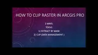 How to clip raster data in ArcGIS Pro