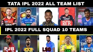 TATA IPL 2022 Full List Of All Teams ||must watch||