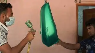 Painting a Motorcycle (Tank) at Home🏠