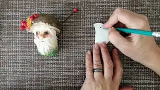 Ягодка и листик рябины из ваты