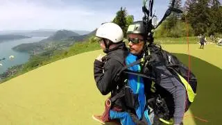 video decollage parapente biplace à Annecy