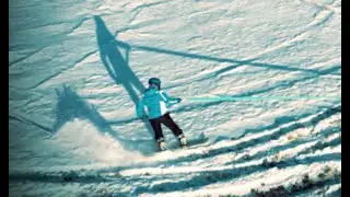 Mavic Air 2. Andreevka. Omsk region. Flying in winter is -10. Ivan on a snowboard