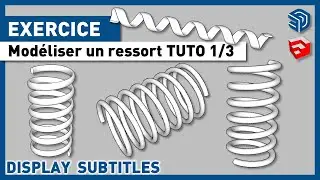 EXERCISE: SPRING 1/3 - Model Draw 1 Spring - Free Sketchup Tutorial - Spiral