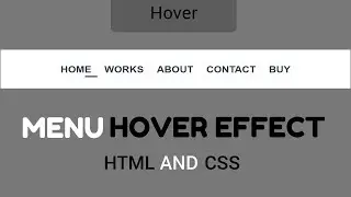 CSS Animation Effects || MENU Bar With HTML And CSS