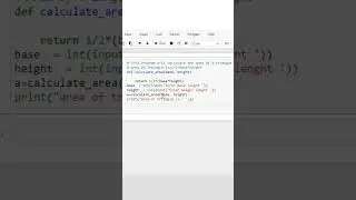 Calculate the Area Of Triangle 📐 By Python Programl 
