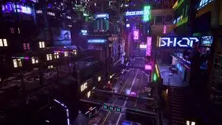 Cyberpunk City Area in Unreal Engine 5 (Lumen)