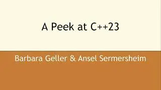 A Peek at C++23