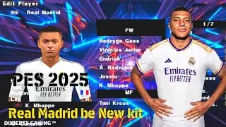 PES 2025 PPSSPP DOWNLOAD Real Madrid Latest 24/25 Season Kits