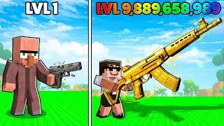 I Upgraded Noob to MAX LEVEL Gun in Roblox Gun Evolution!