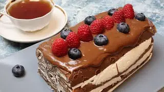 🥞  Блинный тортик с творожным кремом / Масленица 2024! 🍰