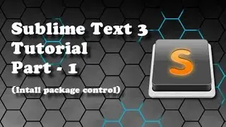 Sublime text 3 install package control
