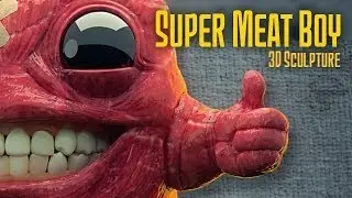 Super Meat Boy 3D Sculpture Timelapse