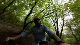 Corstorphine Woods DJI Action 2 Small Rig Magic Arm on a Focus Thron2 e-bike