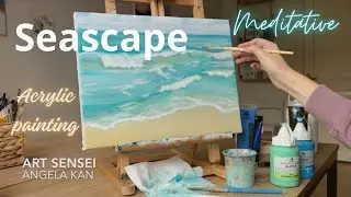 Serene Seascape 🌊 | Meditative Melodies 🎶 | Art for All 🌍
