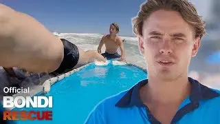 Bondi Lifeguard Trainee Completes Mass Rescue in Rough Surf