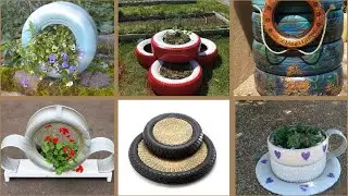 Creative ideas using recycled old tires in your yard and garden. #oldtireideas #gardendecoration