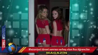 Mezuniyet töreni sonrası sarhoş olan Rus öğrenciler