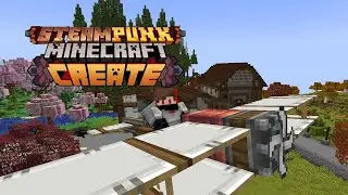 I built an AIRFIELD in STEAMPUNK MINECRAFT CREATE