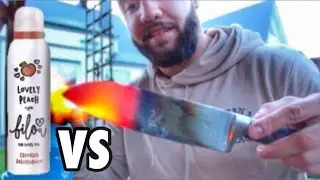 EXPERIMENT glühendes 1000 Grad MESSER VS BILOU