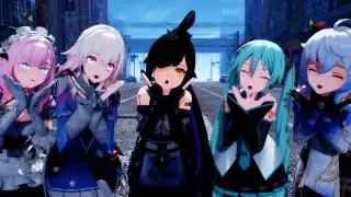 【MMD】 気まぐれメルシィ/Kimagure Mercy/Whimsical Mercy - Elysia, Ganyu, Miku, March 7th & Saki Fuwa