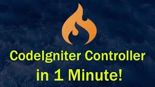 Create a CodeIgniter Controller in Just 1 Minute! | Quick Tutorial