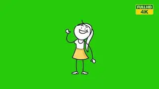 Welcome to Green Screen Animate, 2D Screen Animation: Watch the Stick Lady Come to Life in 4K