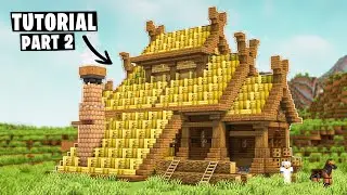 Minecraft: How to Build a Viking House - Tutorial [Part 2/2]