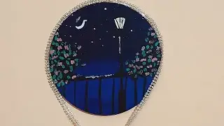 Night Scenery 🌙 Acrylic painting/ Night Scenery acrylic painting for beginners - Step by step.