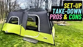 Core 9 Person Instant Cabin Tent for Camping Full Assembly and Review