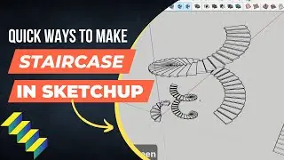 EASY AND QUICK ways to make STAIRCASE in SketchUp | FREE Extension | SAVE YOUR TIME