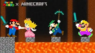 Mariocraft: Mario, Luigi, Peach and Wario in the Minecraft World