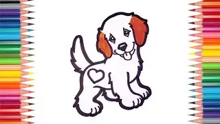 🐶How To Draw A Dog Puppy Easy | Puppy Drawing Easy Homeschool Art Lessons