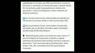 ONU  denuncia prisões  na Venezuela