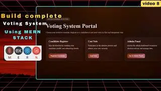 8.Show Data in frontend from Database - Voting System , MERN STACK