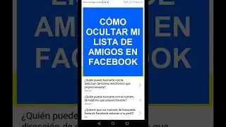 Como Ocultar mi Lista de Amigos en Facebook desde el Celular